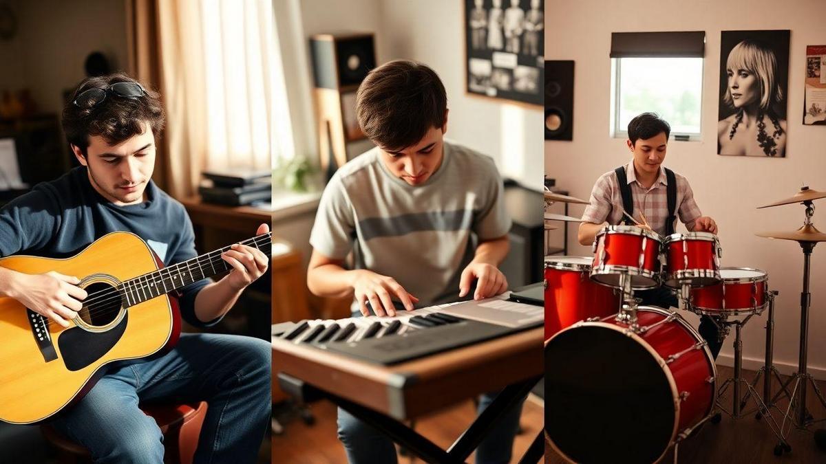 How I compare learning curves for guitar, keyboard, and drums