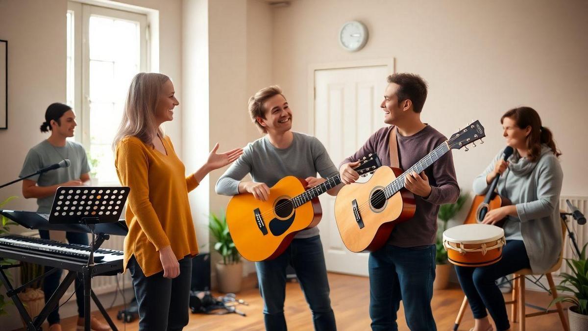 I seek the right teacher or group to ease beginner music anxiety and build confidence to start music